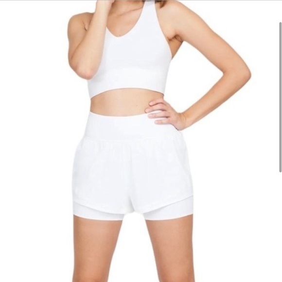 SPANX White Get Moving Shorts - Picture 2 of 3